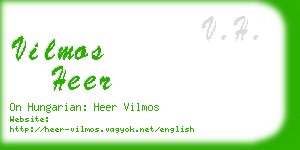 vilmos heer business card